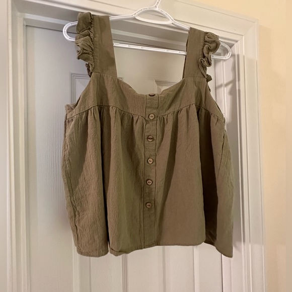 Army Green Top - Picture 1 of 3